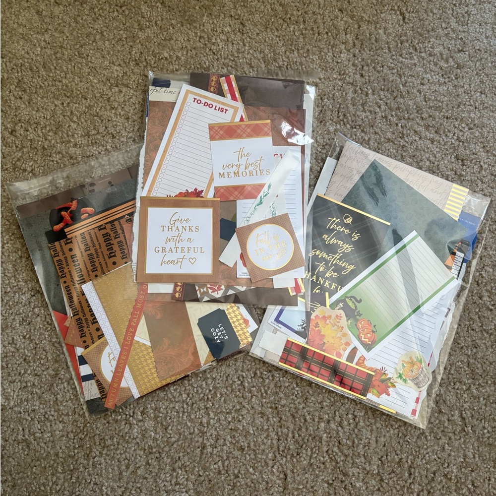 Fall Autumn Junk Journal Scrapbook Ephemera Pack